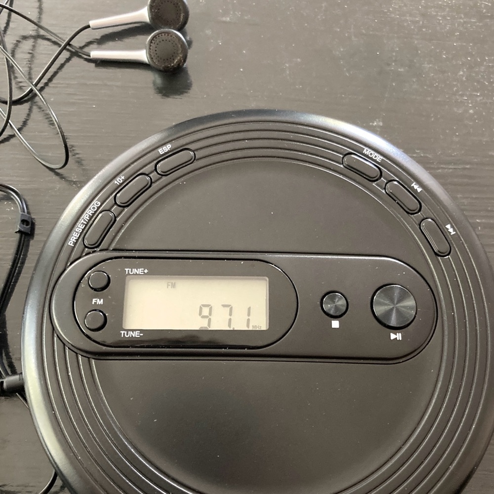 ONN Portable CD Player w/ FM Radio and Stereo Earbuds - Picture 6 of 11